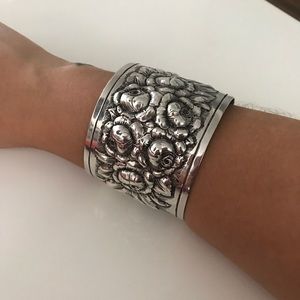 Vintage Sterling Silver Mexican Cuff